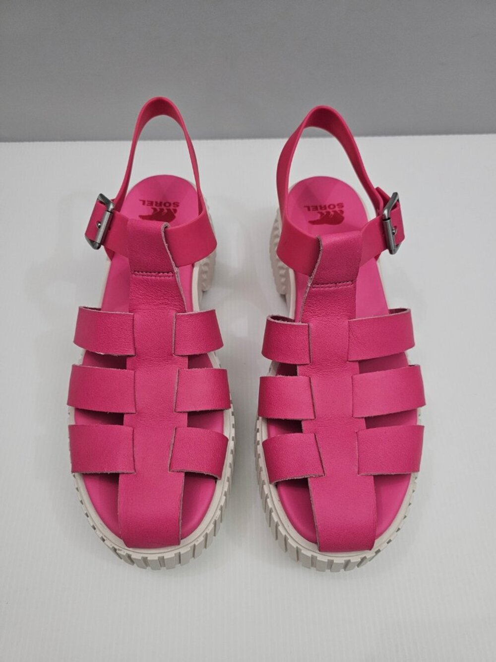 Sorel Ona Fisherman Streetworks Platform Sandal Women 10.5 Pink Chunky Lug Sole - Picture 4 of 16